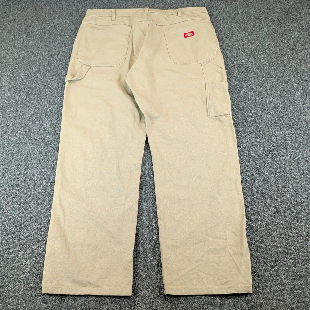 Dickies Mens Carpenter Pants 38x30 Tan Duck‎ Canvas Workwear Streetwear Skate